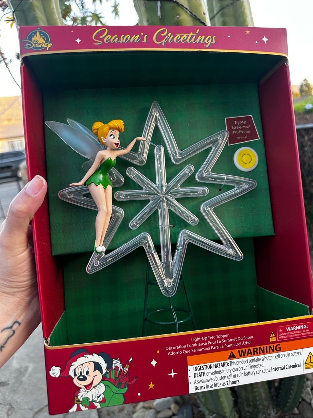 Disney Tinker Bell Light-Up Tree Topper